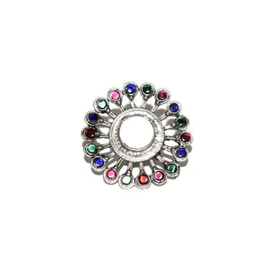 Afghan Kuchi Metal Imitation rings with gemstones