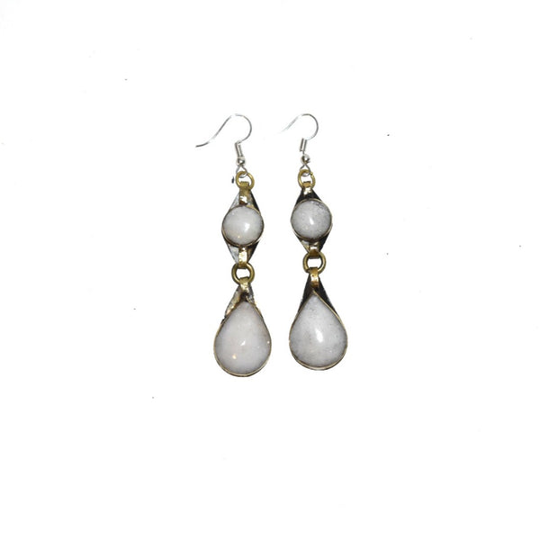 NAZY- Gemstone Teardrop Earrings