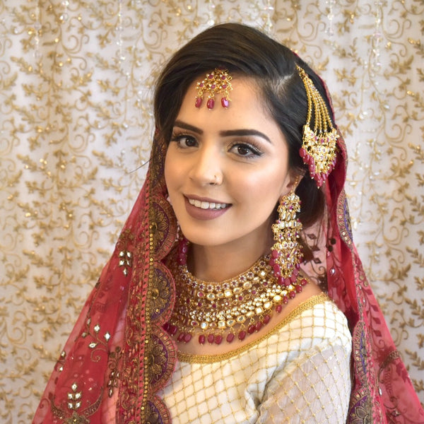 Zeenia- Ruby Jadau Polki Set