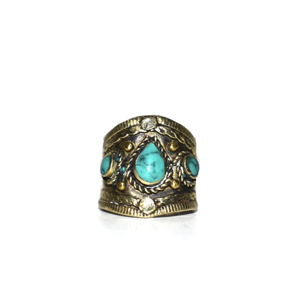 ZAHRAA- Afghan Kuchi Antique Gemstone Ring