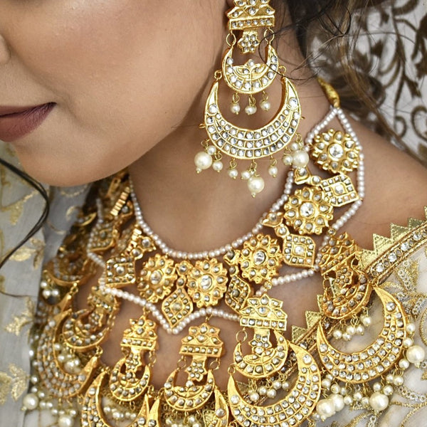 Saba - Thappa Kundan Set with Teeka Jhoomar