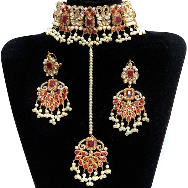 Inaya- Polki Choker set with Teeka