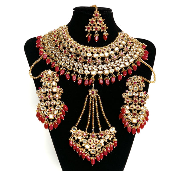 Zeenia- Ruby Jadau Polki Set