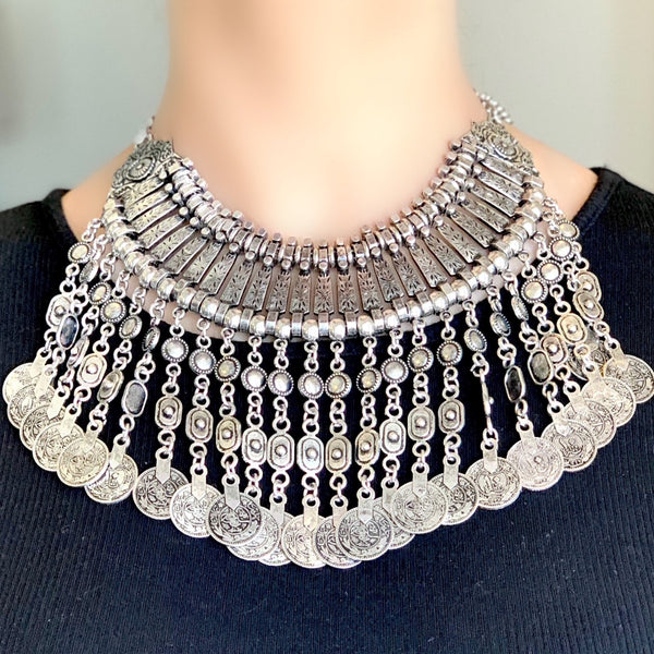 HAADIA- Afghan Silver Necklace