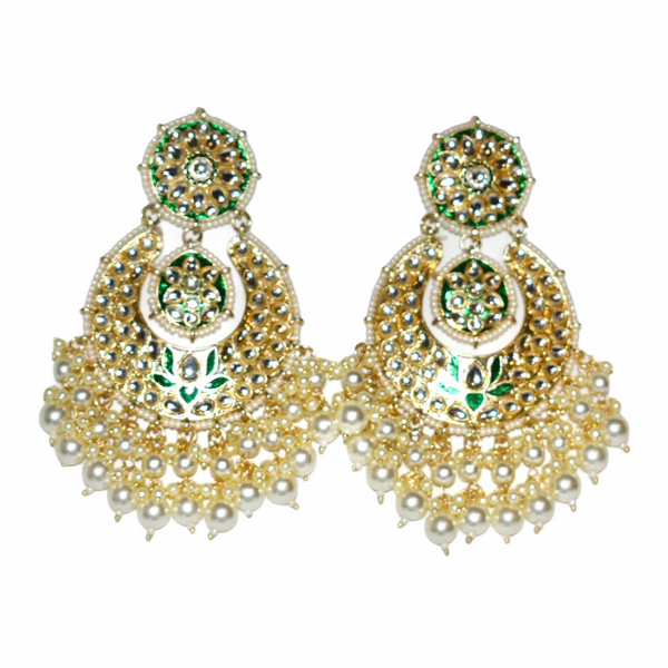 ZAYNAB- Kundan Meenakari Earrings