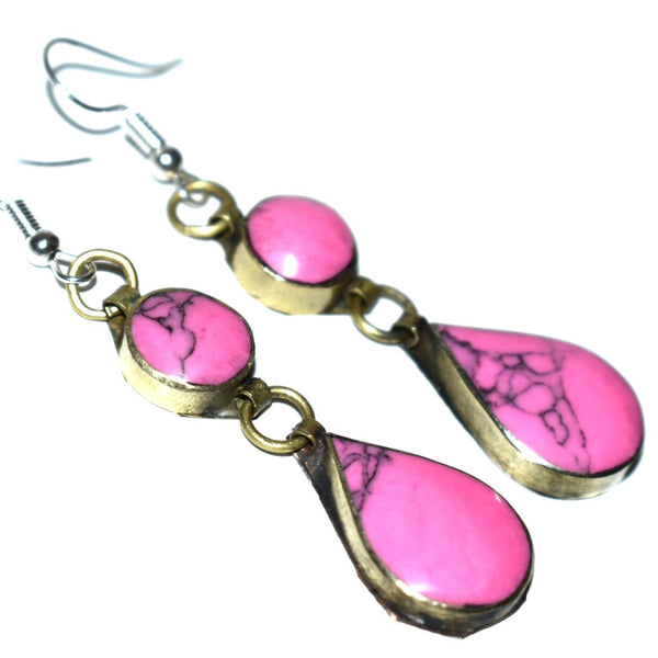NAZY- Gemstone Teardrop Earrings