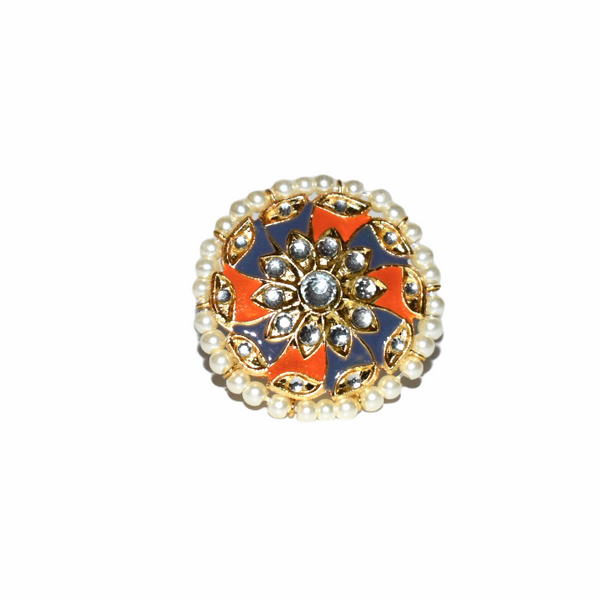 SONEHRI- Meenakari Statement Rings