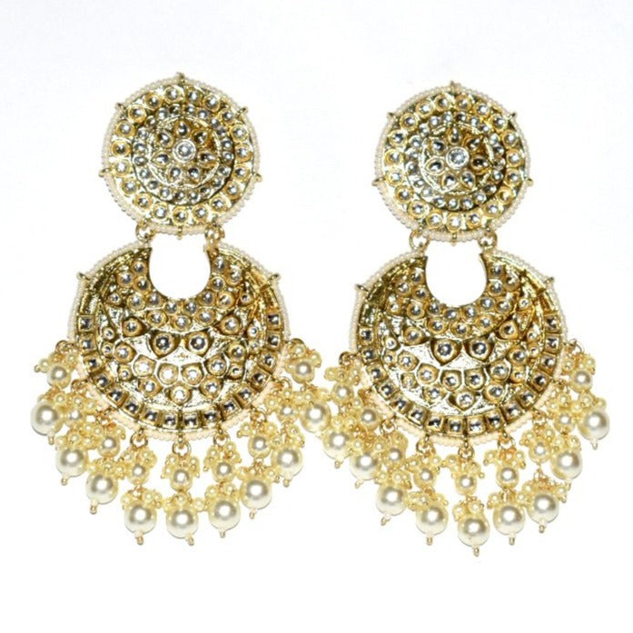 HAYA- Kundan Earrings with Pearls
