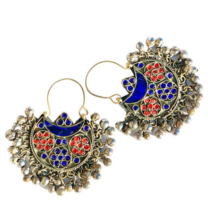 RAANIA- Antique Afghan Earrings with Bells