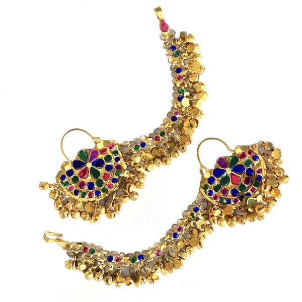AAFIA - Multi-coloured Earrings with Chain