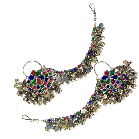 AAFIA - Multi-coloured Earrings with Chain