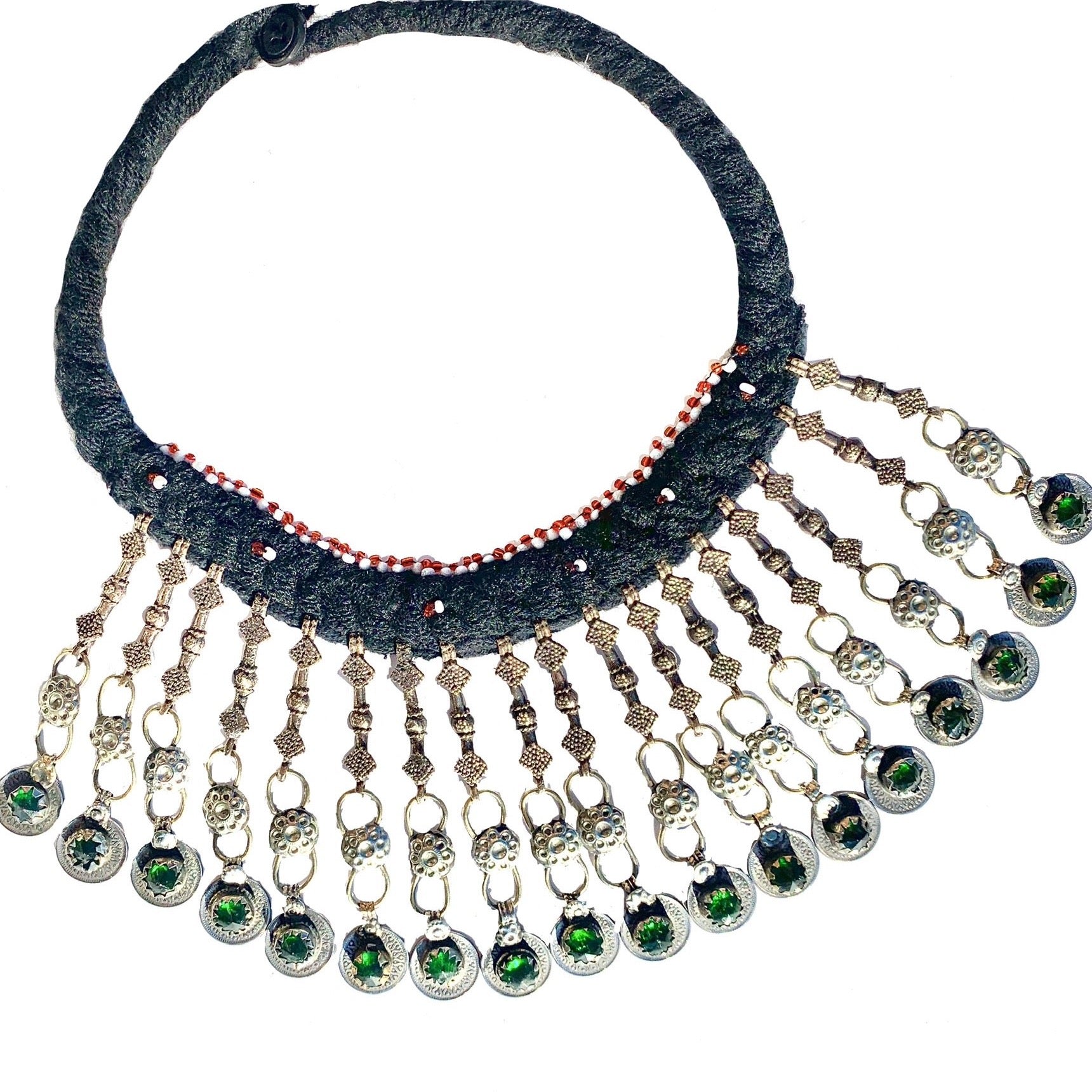 RABEE- Afghan Gemstone Choker Necklace