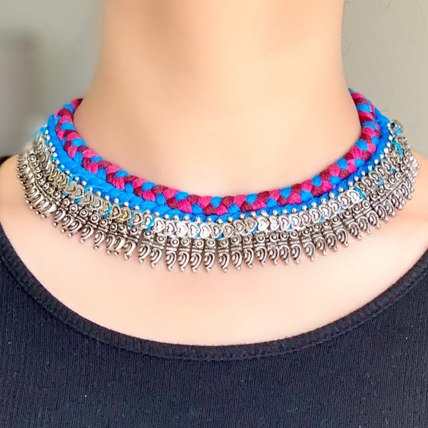 HAANI- German Silver Tibetan Necklace