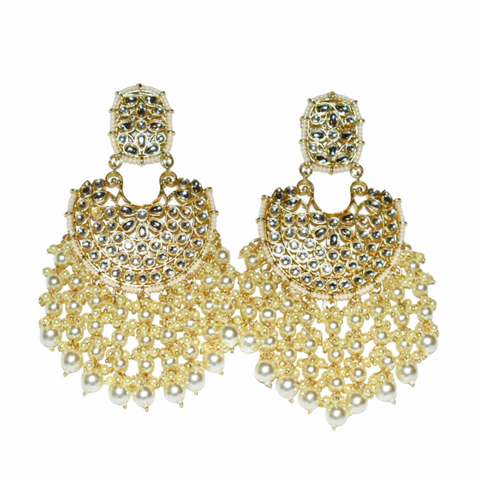 SORAYA- Kundan Earrings with pearls
